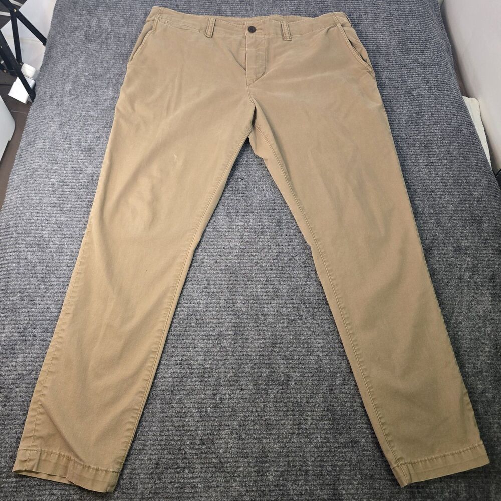 American Eagle Chino Pants Mens 34x30 Athletic Skinny Tan Khaki Casual Stretch